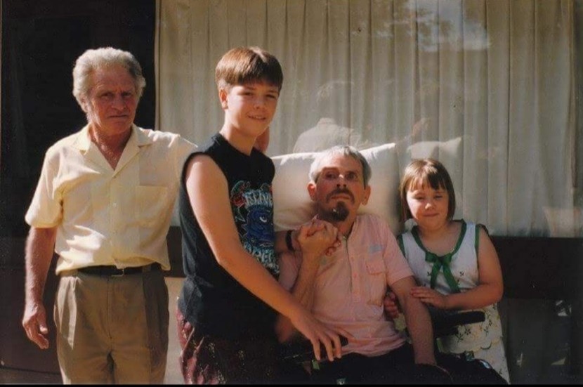 Donna’s father, nephew, brother-in-law and Donna at Highgate Park 1997